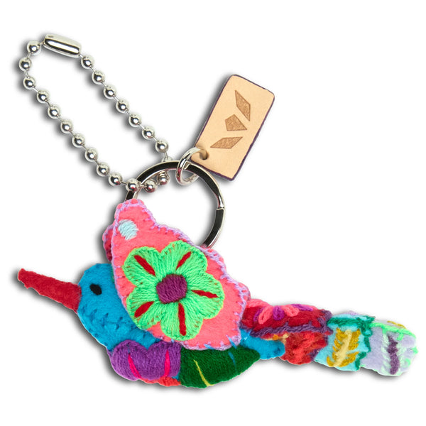 Colorful Felt Hummingbird Bag charm